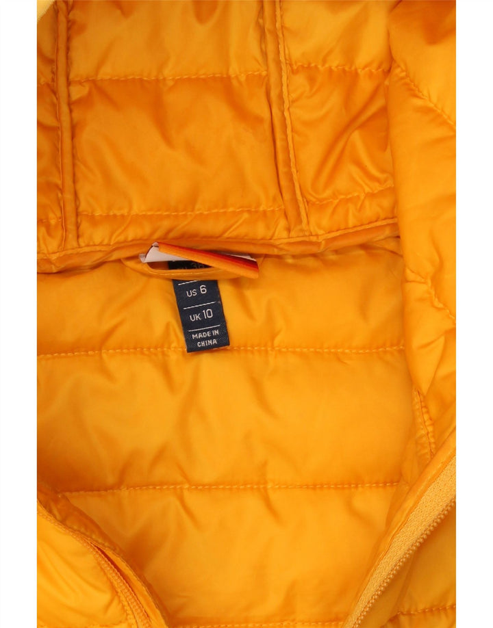 ELLESSE Womens Hooded Padded Jacket UK 10 Small Yellow Polyester Vintage Ellesse and Second-Hand Ellesse from Messina Hembry 