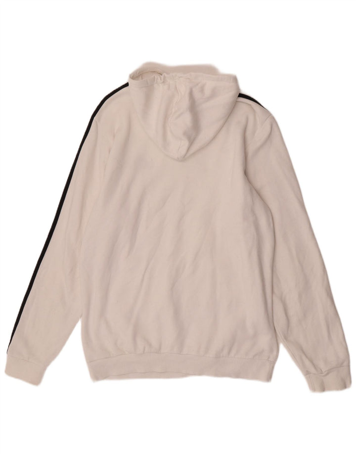 Adidas Herren Kapuzenpullover aus mittelweißer Baumwolle