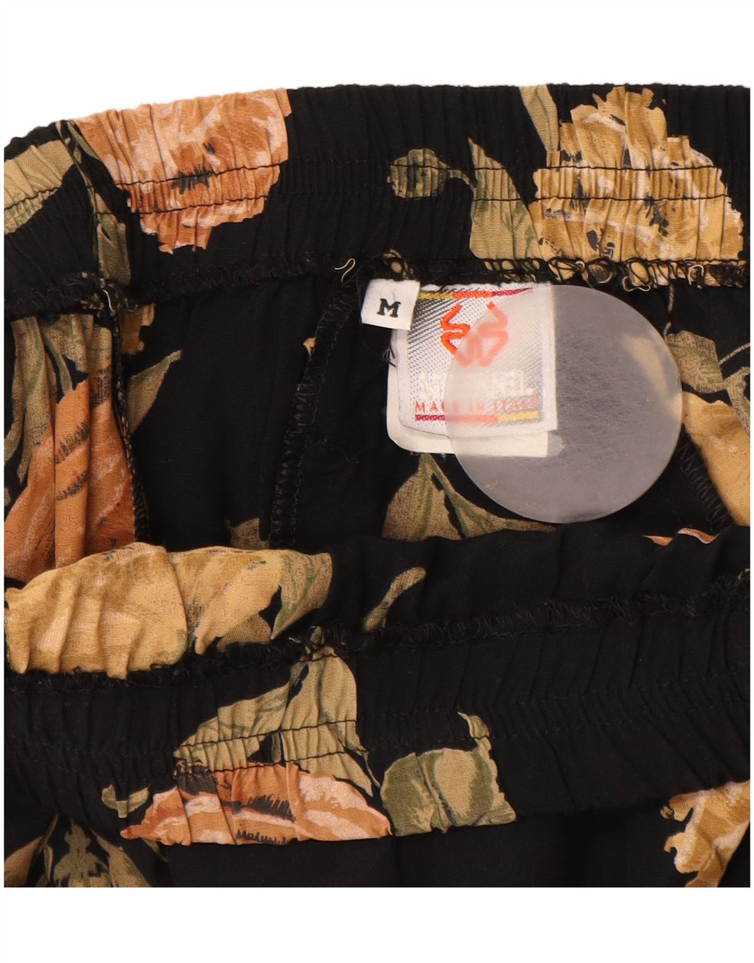 STEFANEL Damen-Maxirock mit hoher Taille, mittelgroß, W28, schwarzes, geblümtes Viskose