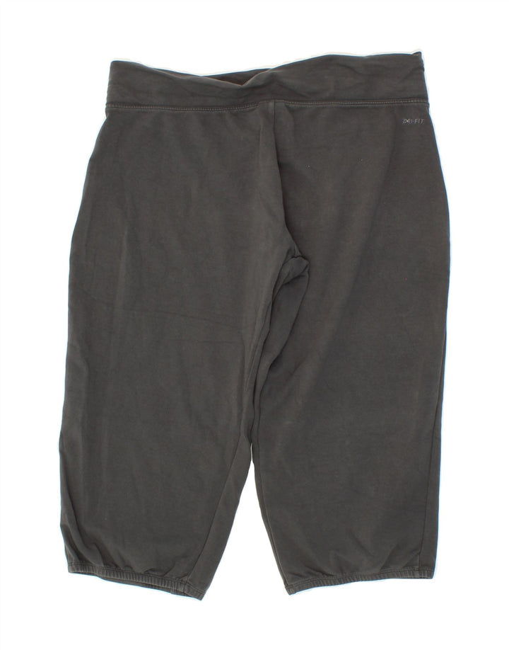 NIKE Womens Dri Fit Bermuda Sport Shorts UK 14 Medium  Grey Vintage Nike and Second-Hand Nike from Messina Hembry 