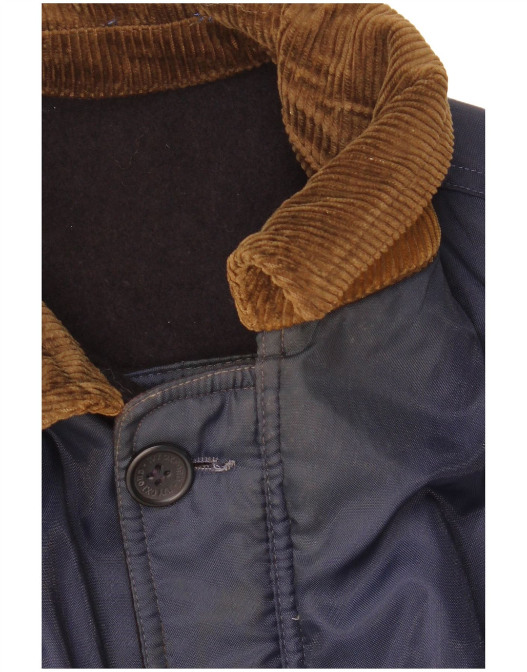 Ivy Oxford Herren Wendejacke UK 36 Small Marineblaue Wolle