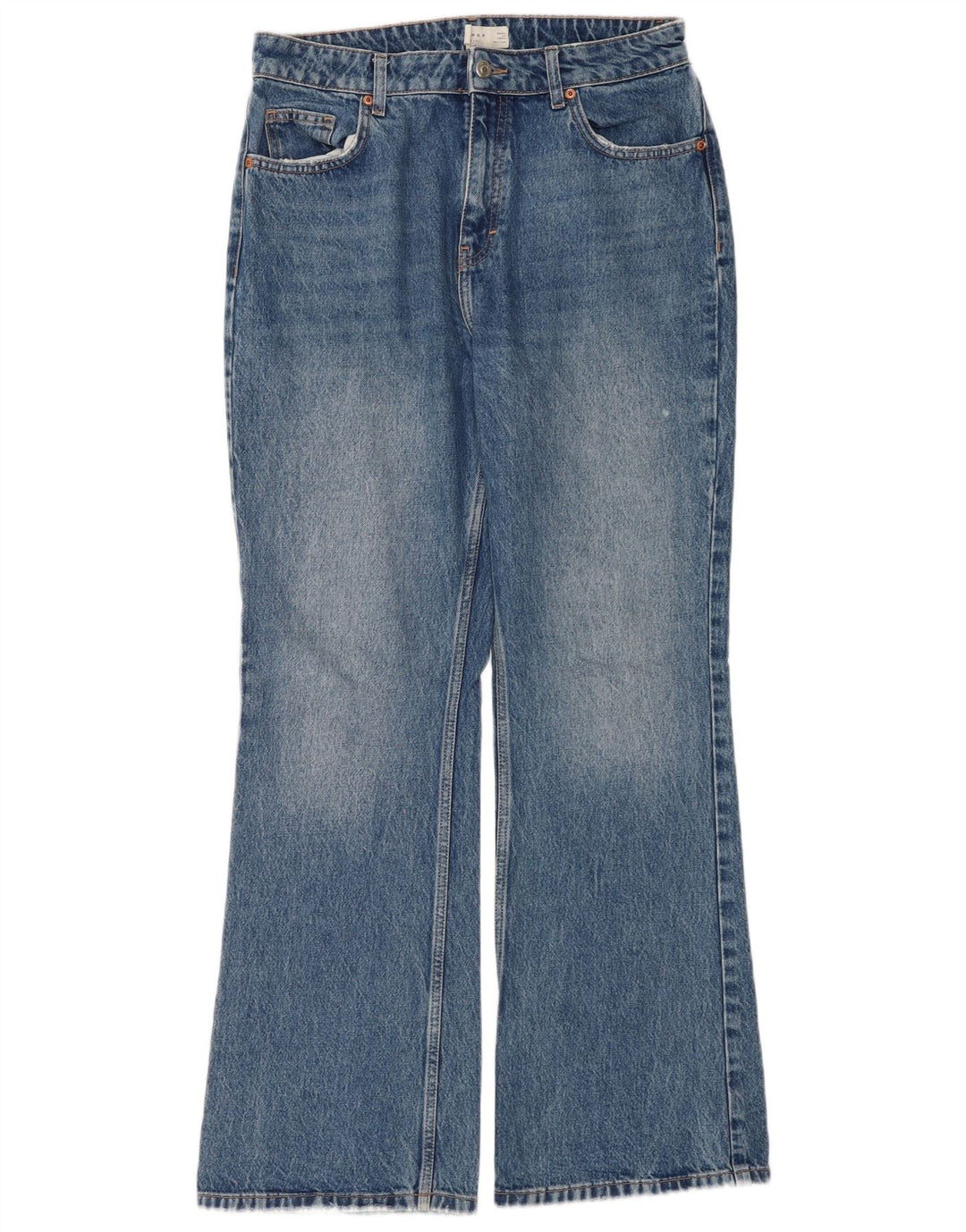 Topshop Damen Bootcut Jeans W32 L32 Blaue Baumwolle