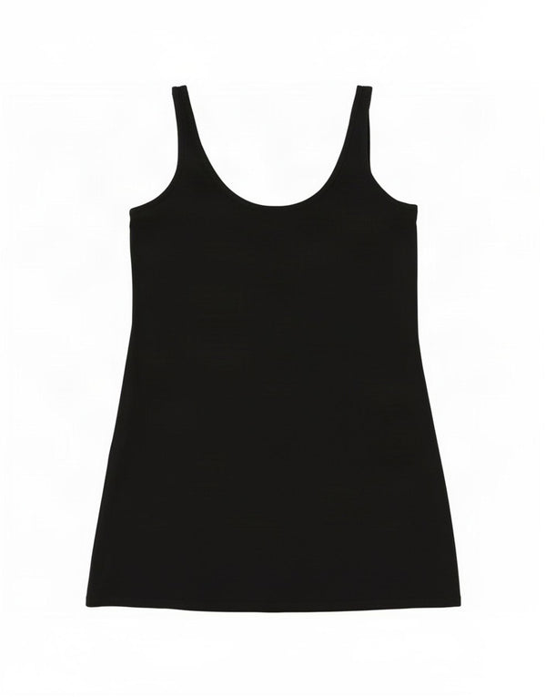 Marks & Spencer Damen Slip-Kleid UK 14 Large Schwarz Baumwolle