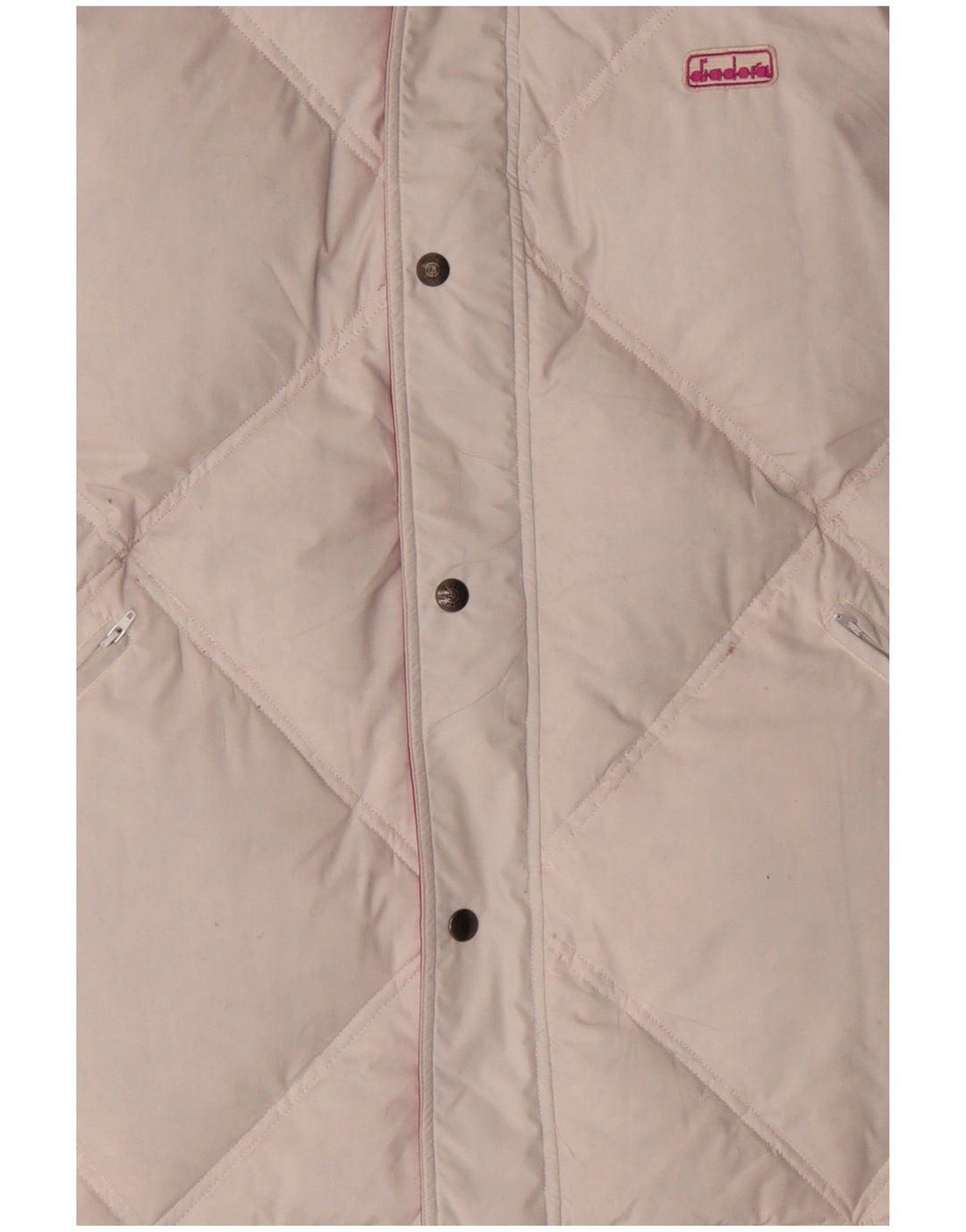 Diadora Herren Kapuzenjacke, wendbar, wattiert, UK 40, Größe L, Rosa, Polyester