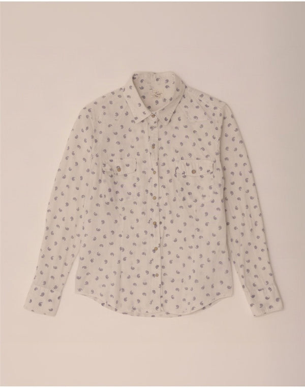 Levi's Damenhemd UK 16 Large White Paisley Cotton