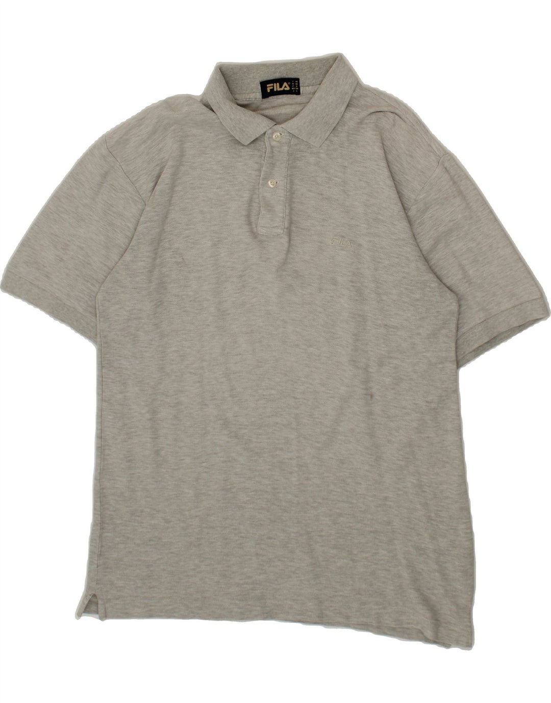 FILA Mens Polo Shirt IT 48 Medium Grey Cotton Vintage Fila and Second-Hand Fila from Messina Hembry 