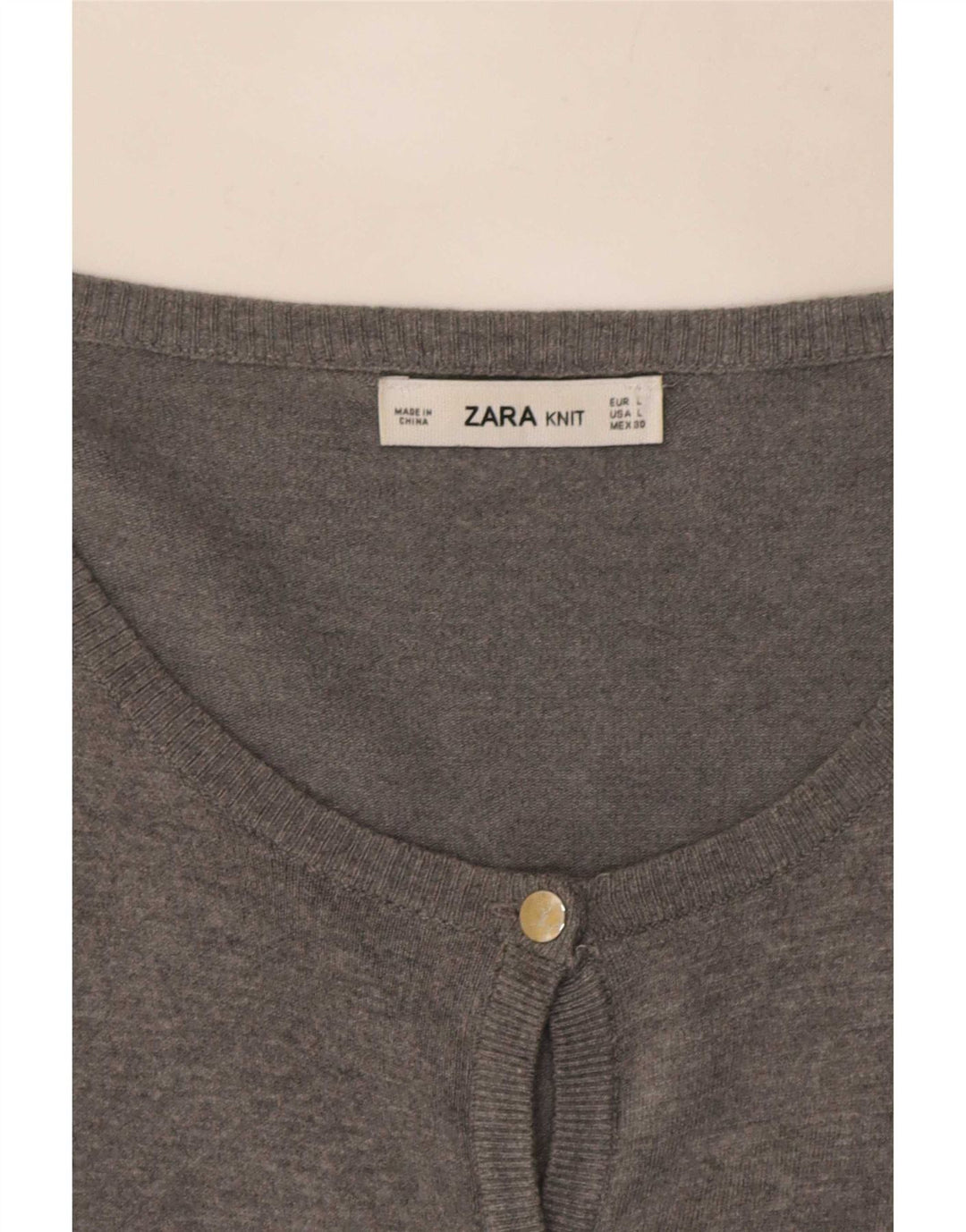Zara Damen-Cardigan-Pullover UK 14 Large Grau