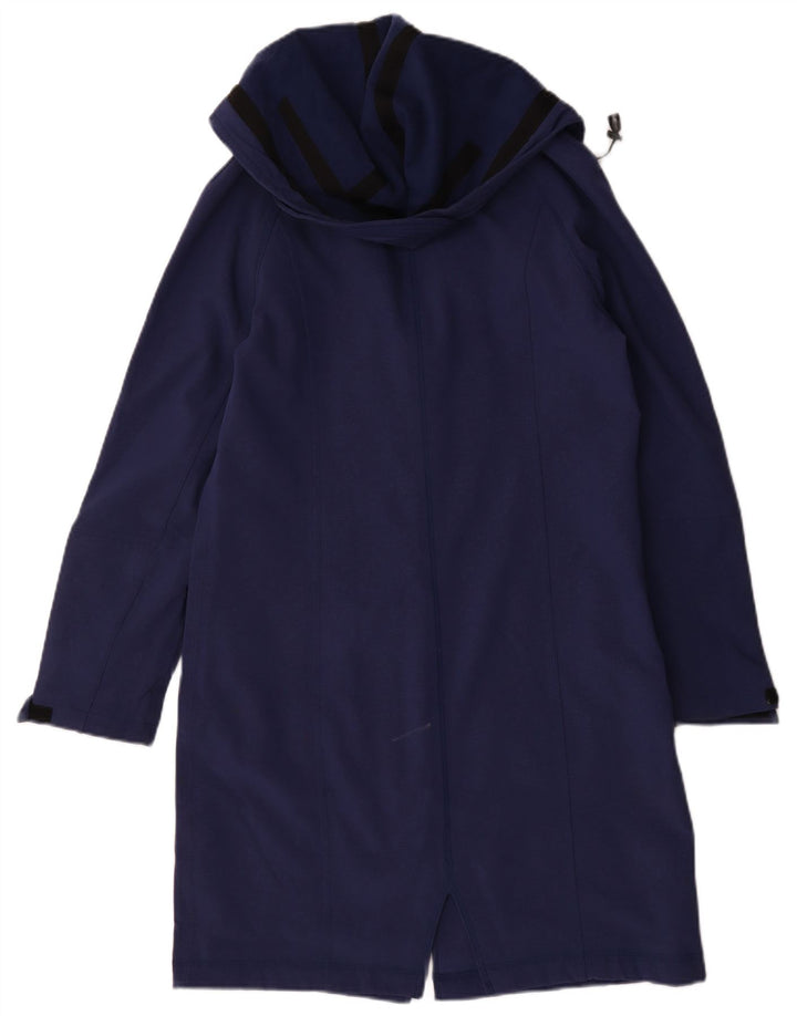 Marks & Spencer Damen-Regenmantel mit Kapuze, UK 14, mittleres Marineblau