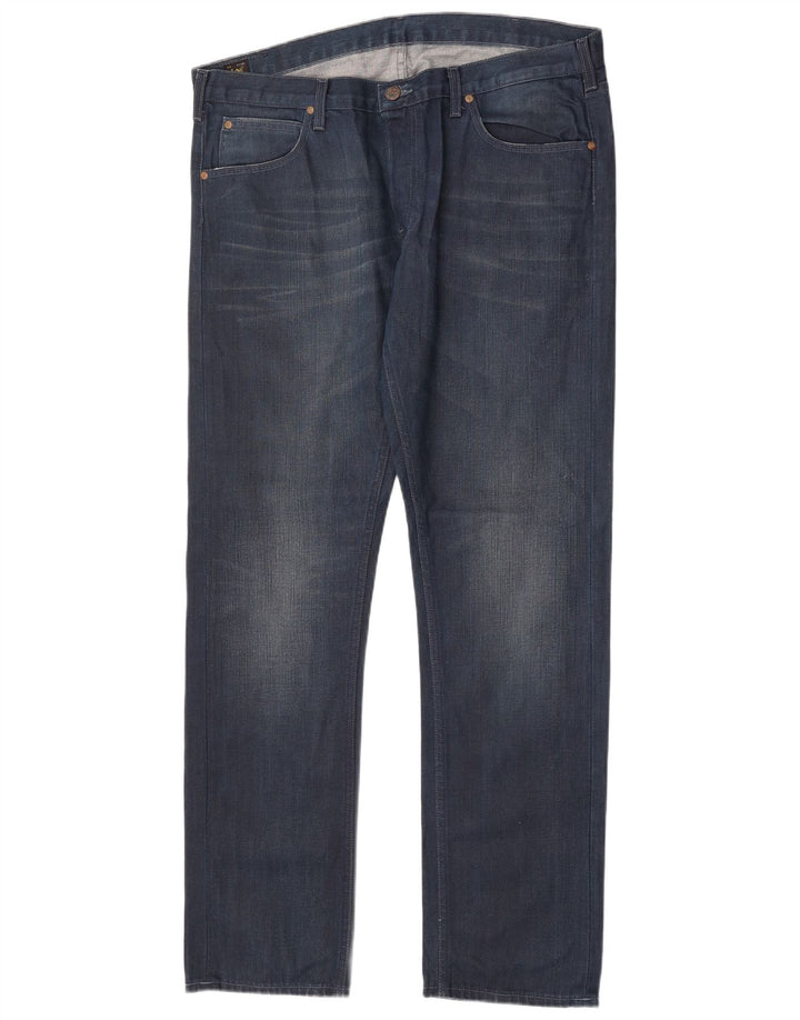 Lee Herren Daren Straight Jeans W38 L34 Marineblaue Baumwolle