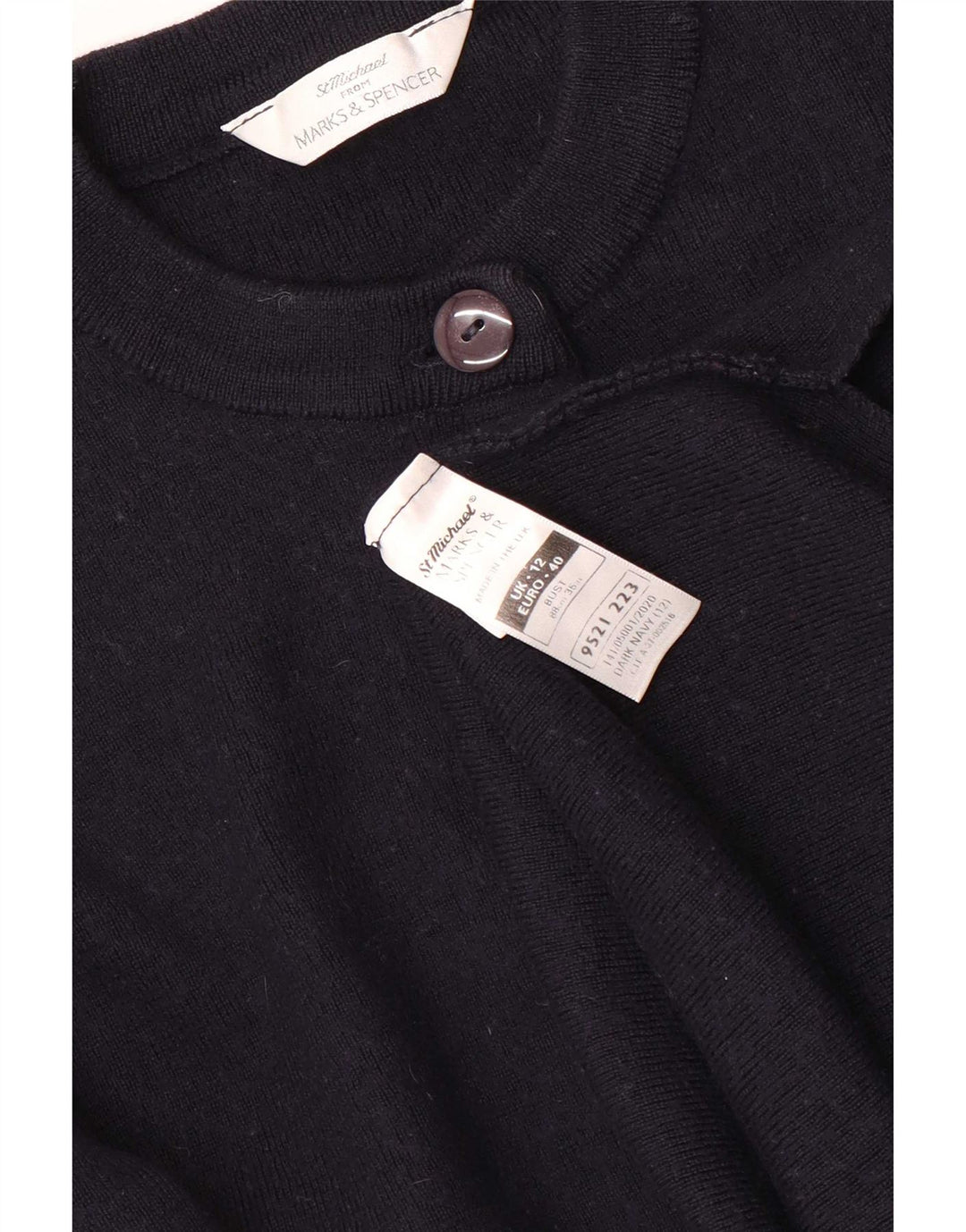 Marks & Spencer Damen St. Michael Cardigan Pullover UK 12 Medium Marineblau