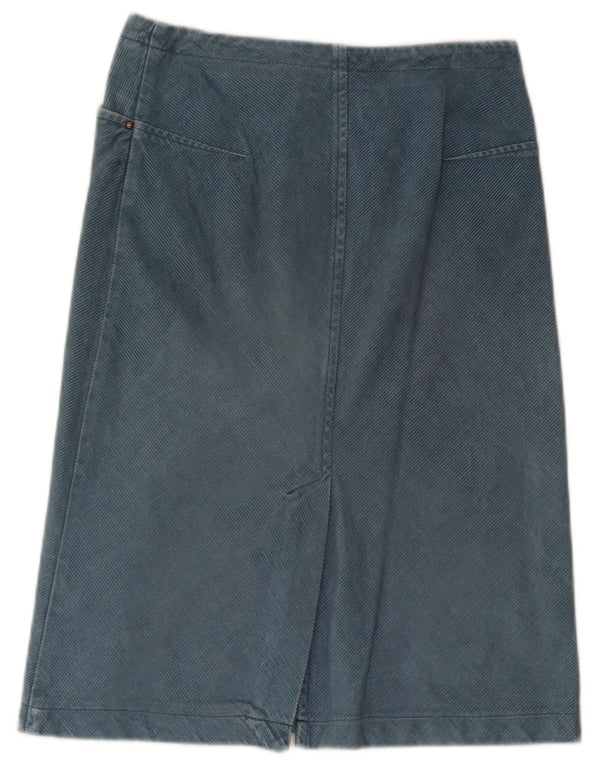 Stefanel Damen Cordrock IT 38 XS W28 Blau