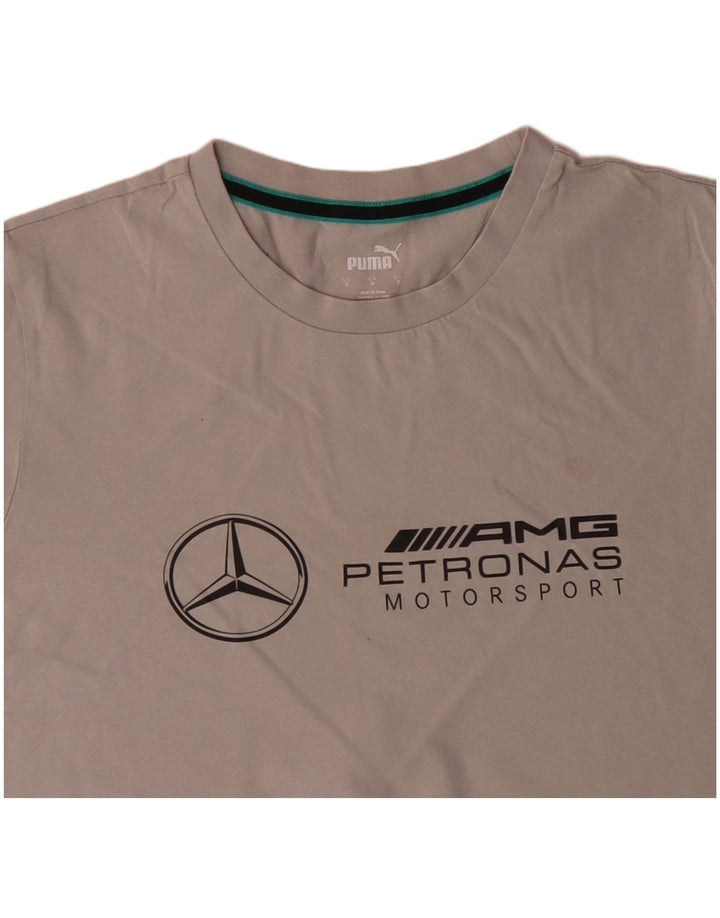 PUMA Herren Grafik T-Shirt Top Small Grau Baumwolle