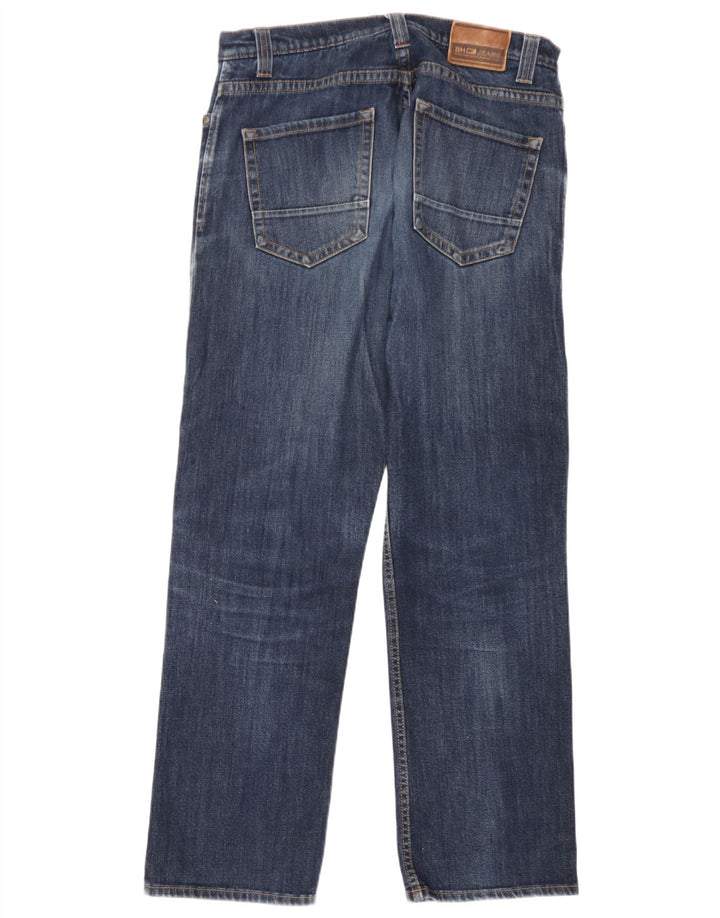 Marks & Spencer Herren Blue Harbor Straight Jeans W34 L31 Blaue Baumwolle