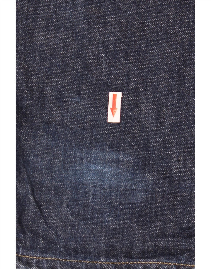 Armani Herren Straight Jeans W33 L36 Marineblau meliert