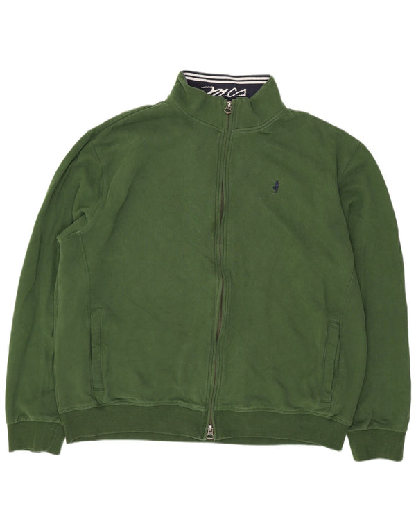 Marlboro Classics Herren-Trainingsanzug-Oberteil, Jacke, 3XL, grüne Baumwolle