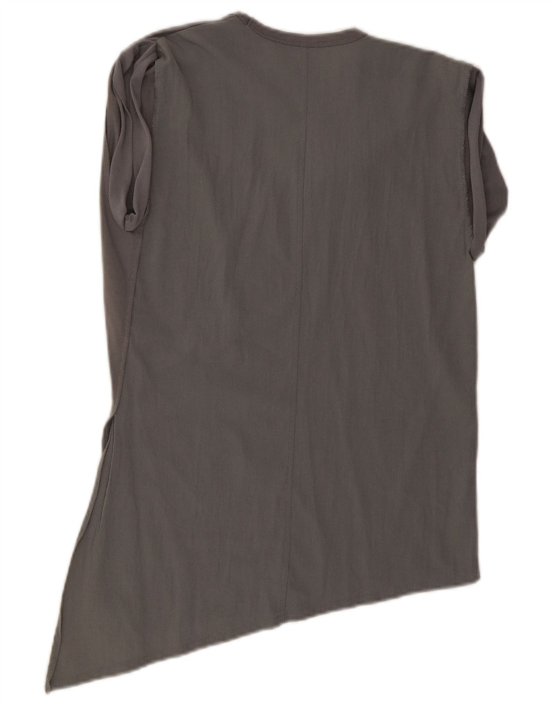 Zara Damen Asymmetrisches Blusenoberteil UK 10 Small Graue Viskose