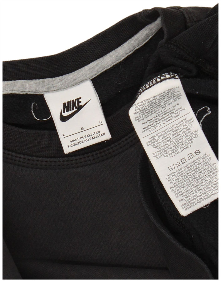 Nike Herren-Sweatshirt-Pullover, groß, schwarze Baumwolle