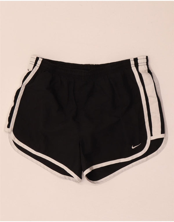 Nike Damen Dri Fit Sport Shorts UK 14 Mittelschwarz Farbblock