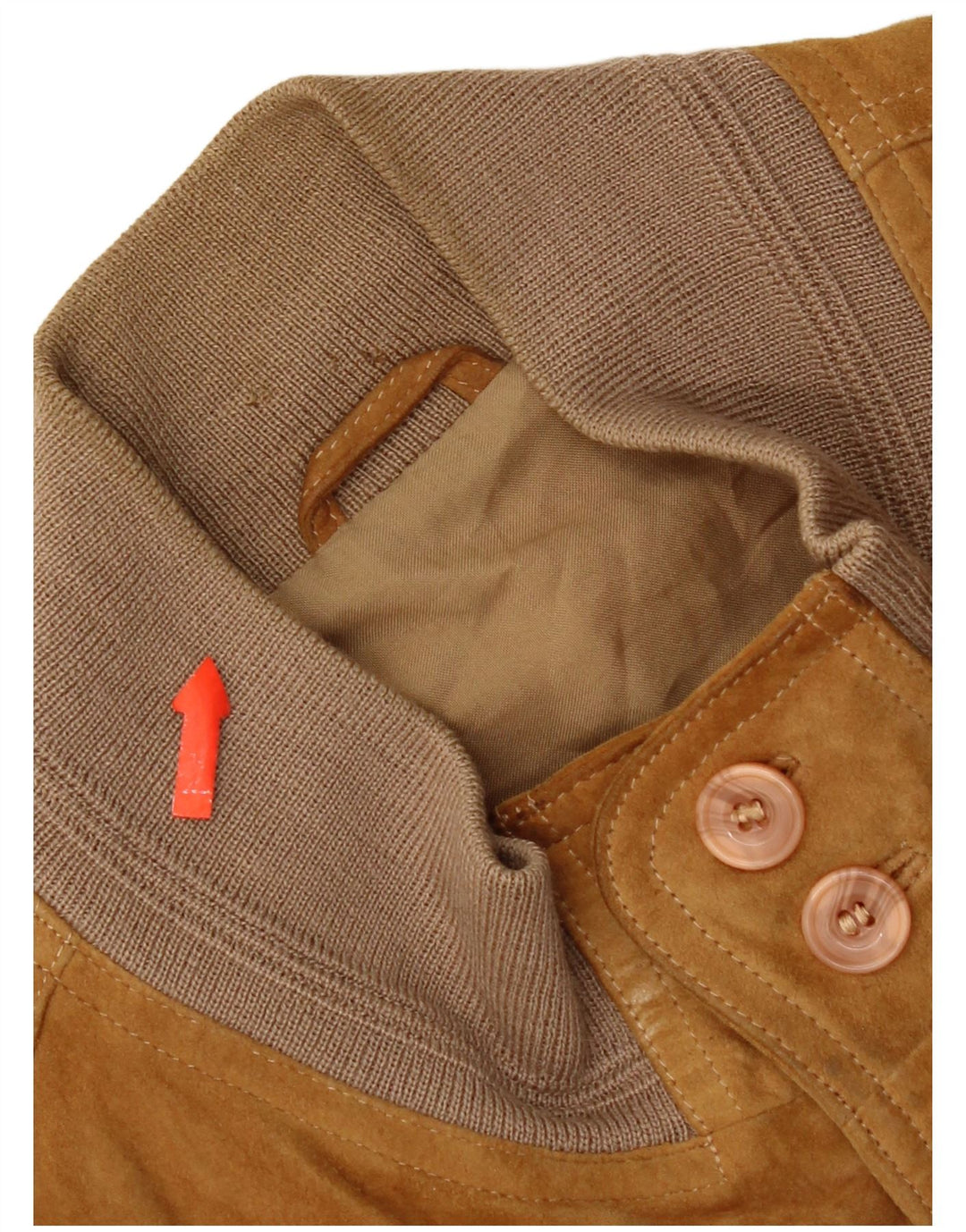Vintage Herren Wildleder Bomberjacke UK 42 XL Beige Leder