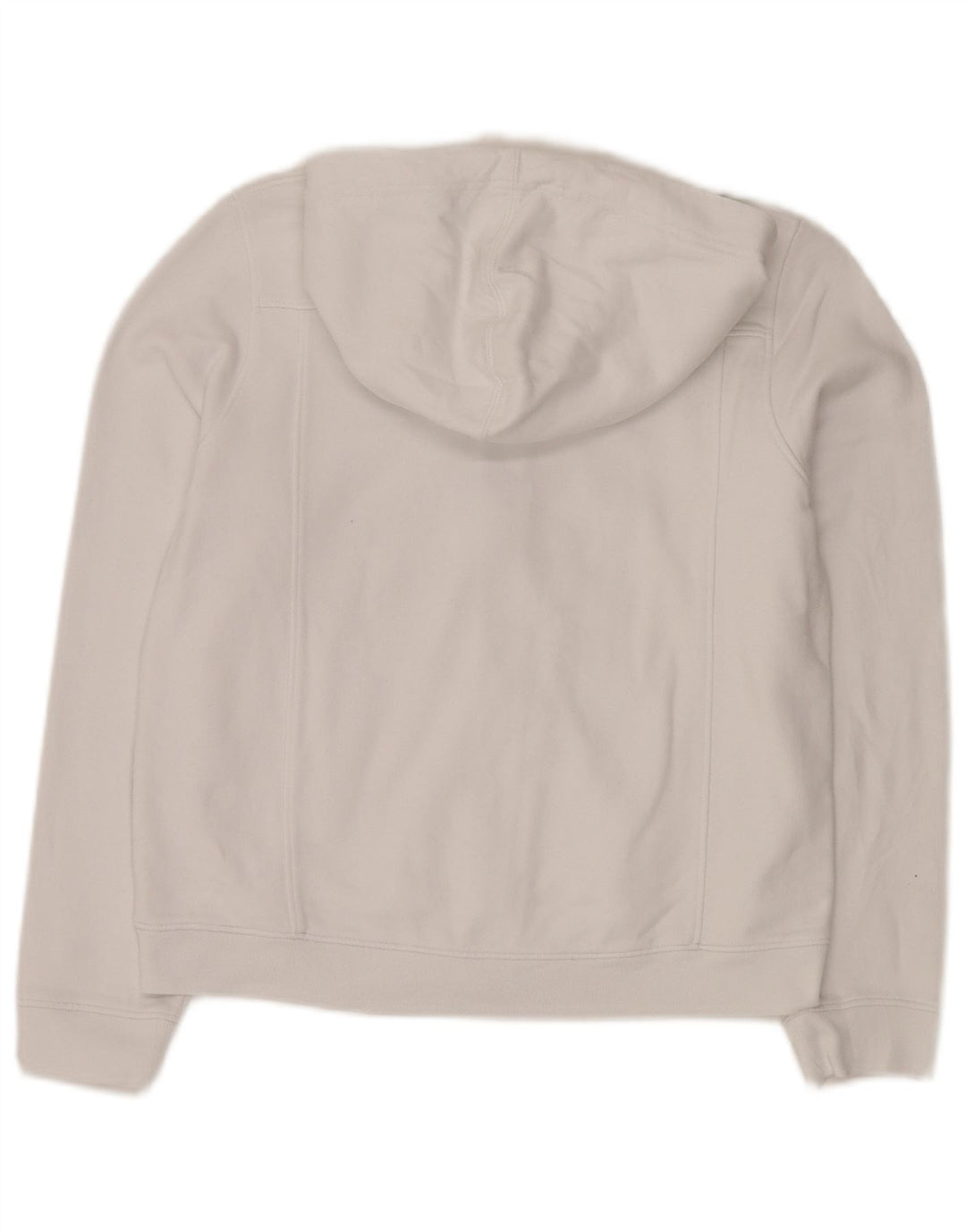 CALVIN KLEIN JEANS Damen Kapuzenpullover mit grafischem Reißverschluss, UK 10, Größe S, Weiß