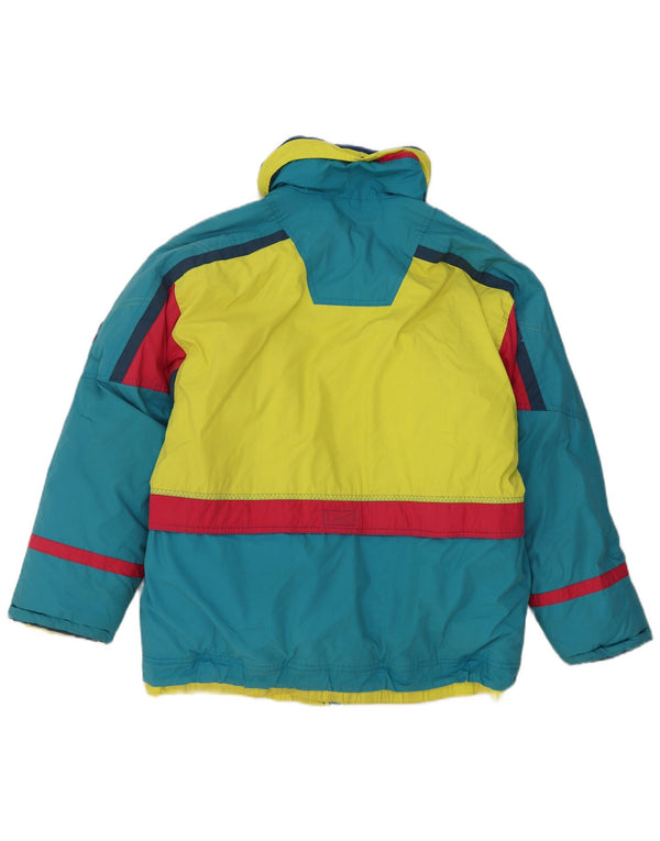 Diadora Damen-Skijacke mit grafischer Kapuze, UK 18, XL, Blau, Farbblock