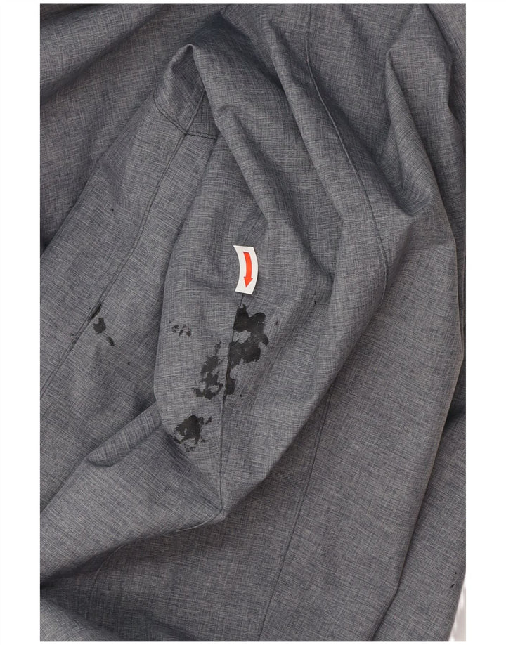 JACK WOLFSKIN Wasserdichte Damenjacke mit Kapuze, UK 12, Mittelgrau, Polyester