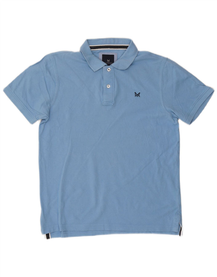 Crew Clothing Herren-Poloshirt aus mittelblauer Baumwolle
