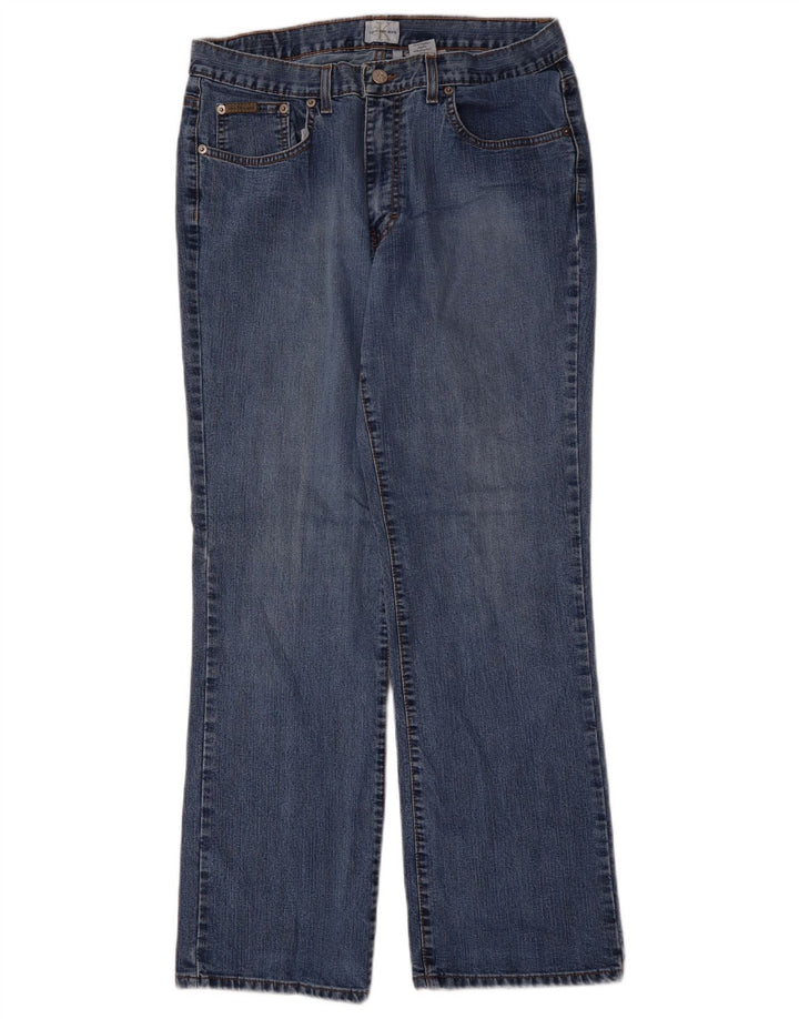 Calvin Klein Damen Straight Jeans W32 L29 Blaue Baumwolle