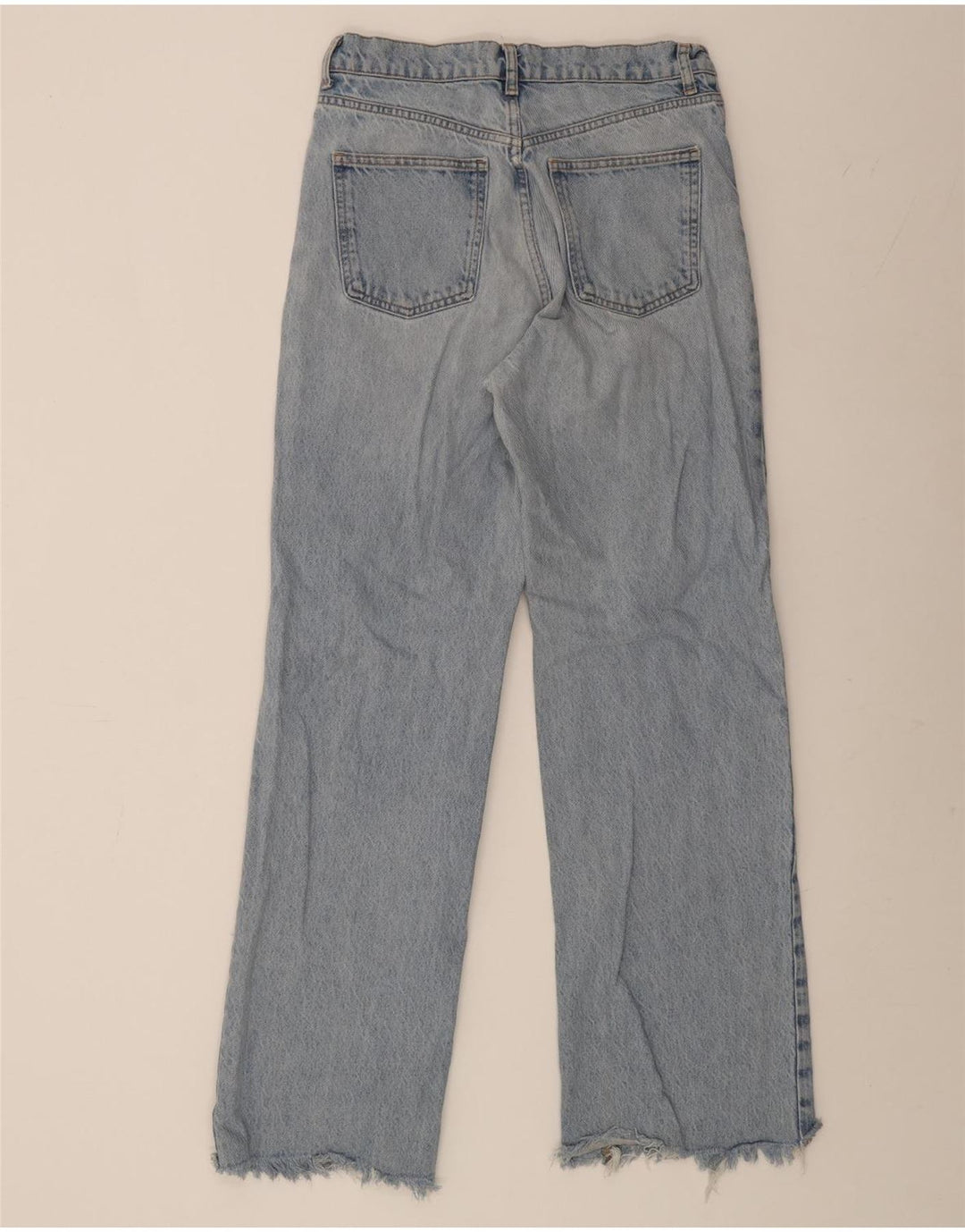 ZARA Damen-Jeans mit weitem Bein, EU 40, mittelgroß, W30, L32, blaue Baumwolle