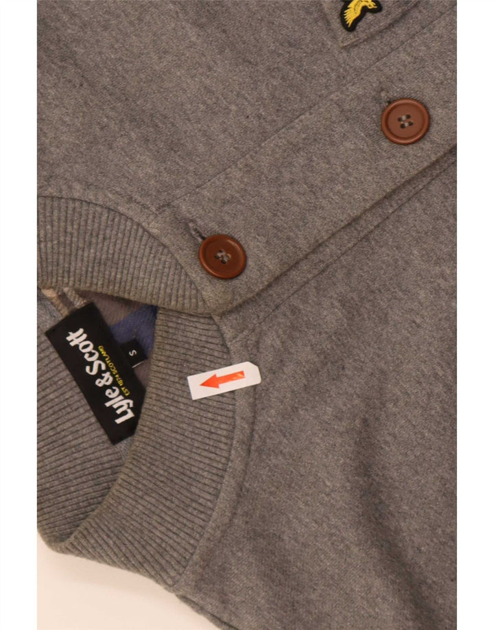 Lyle & Scott Herren-Cardigan, Größe S, Grau, Baumwolle