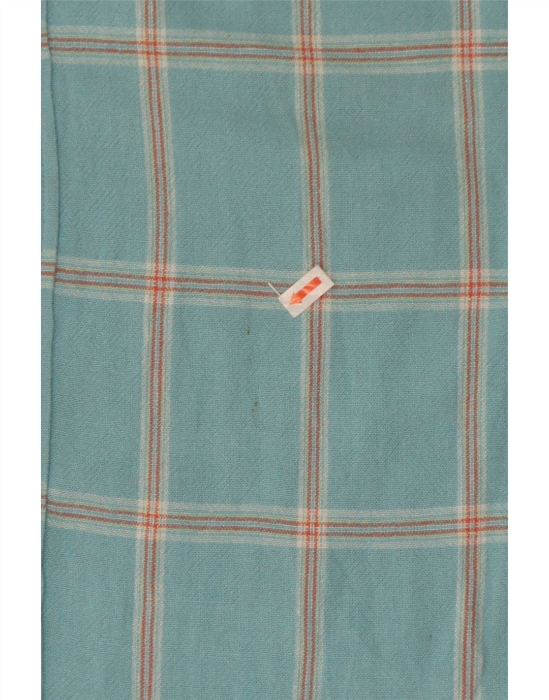 Crew Clothing Herren-Kurzarmhemd, groß, türkisfarben, kariert, Viskose