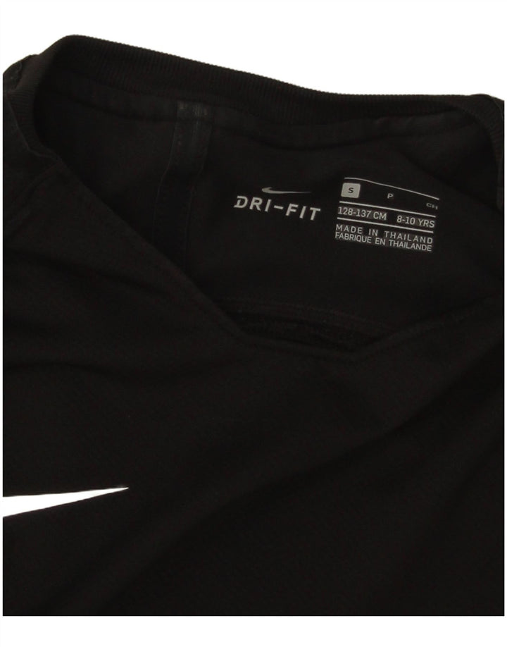 Nike Dri Fit T-Shirt für Jungen, 8–9 Jahre, Größe S, Schwarz, Colourblock-Polyester