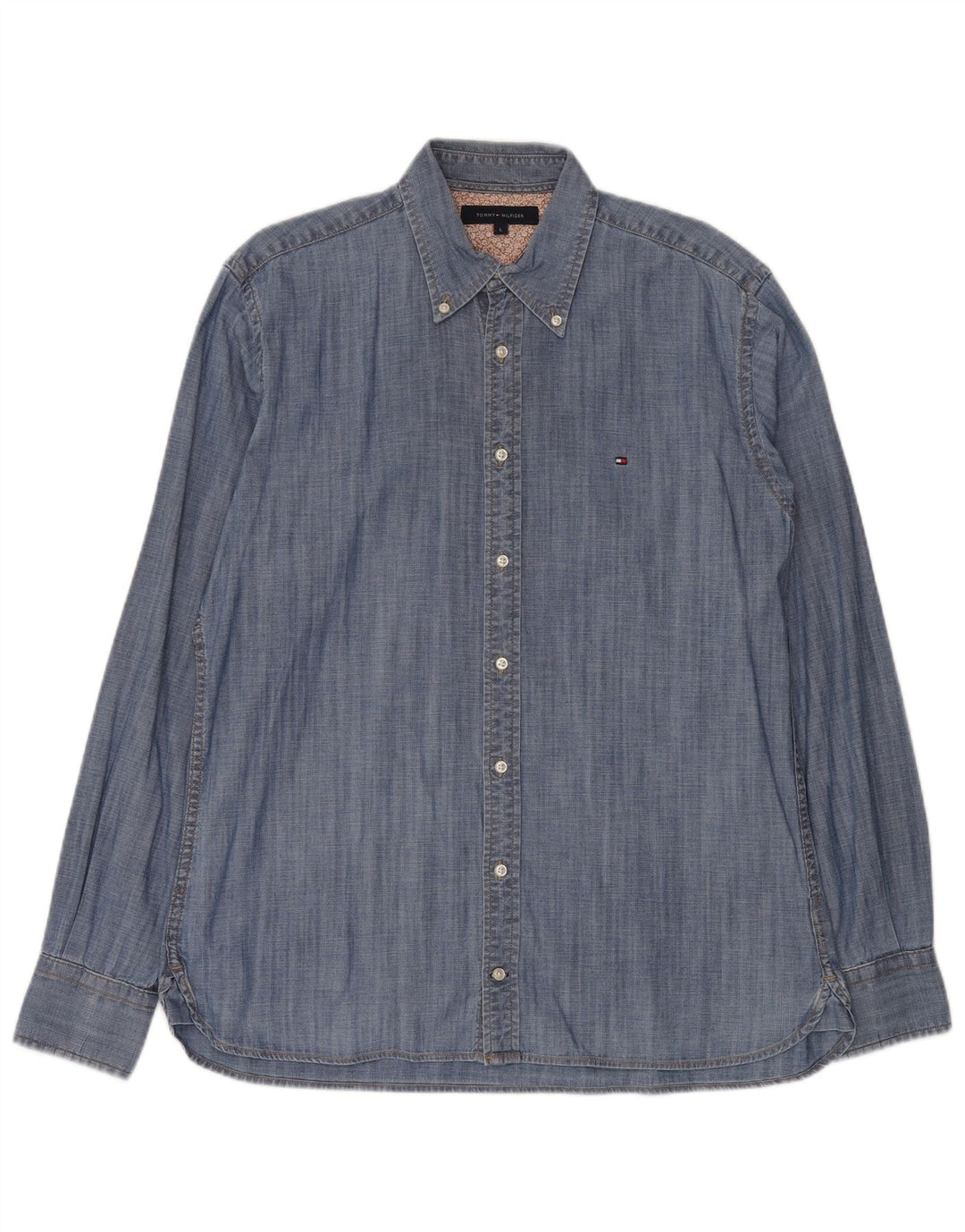 Tommy Hilfiger Herren-Jeanshemd, große blaue Baumwolle