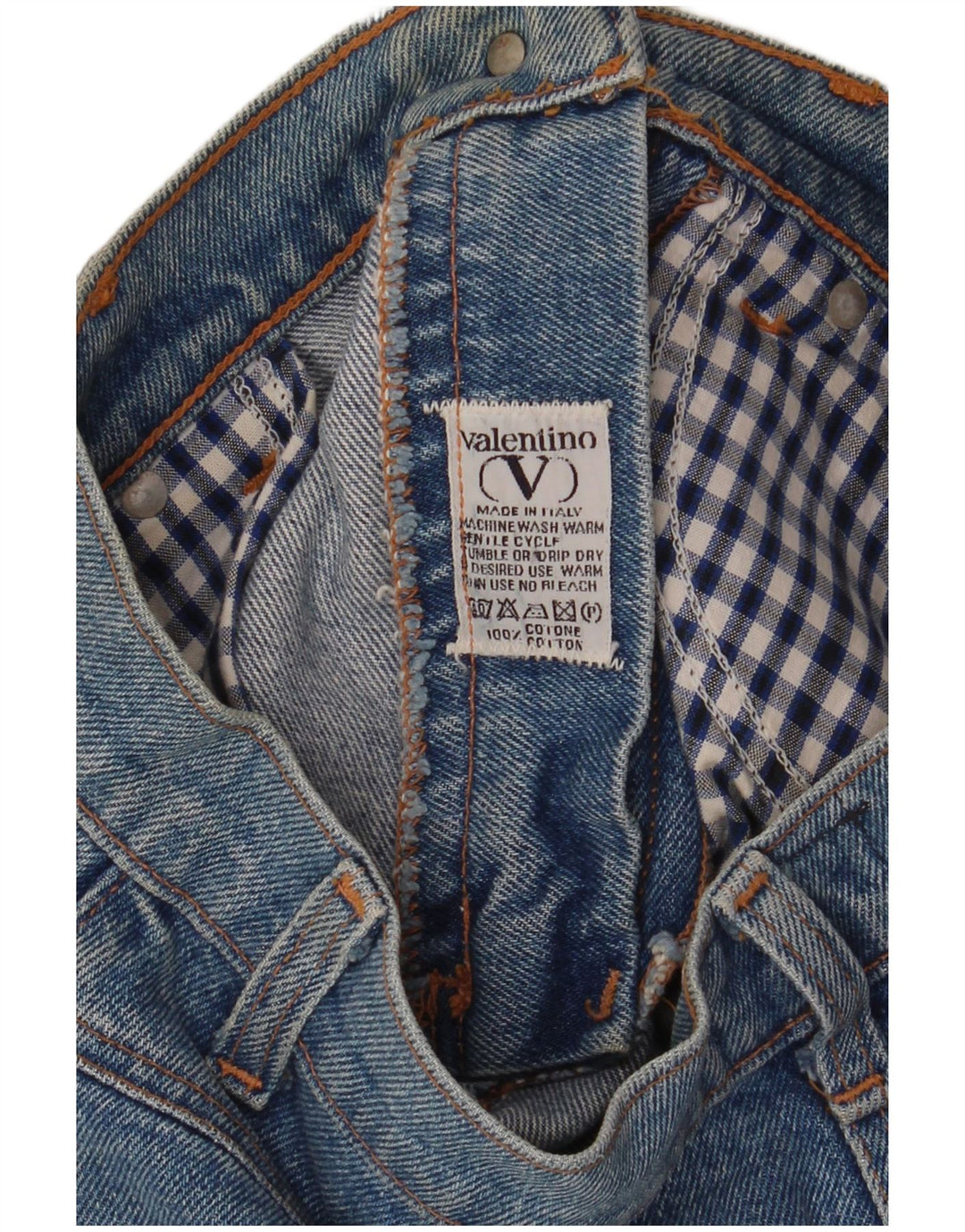 Valentino Damen Jeansrock W26 Small Blaue Baumwolle