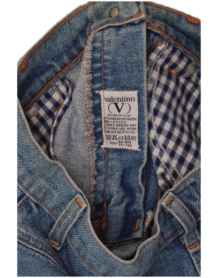 Valentino Damen Jeansrock W26 Small Blaue Baumwolle