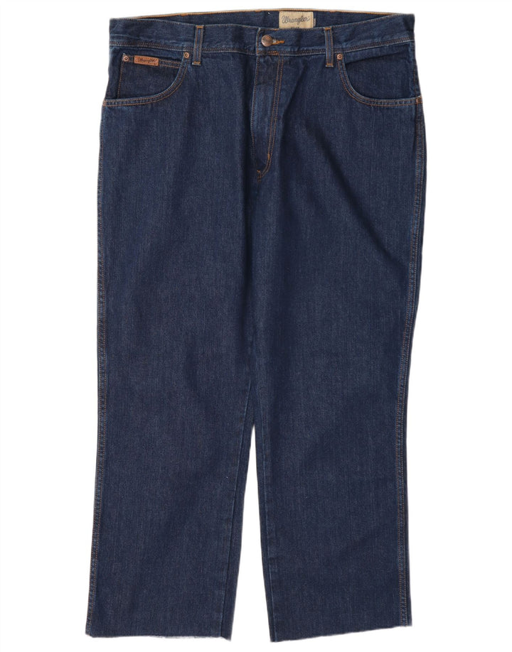 Wrangler Herren Texas Straight Jeans W38 L27 Marineblaue Baumwolle