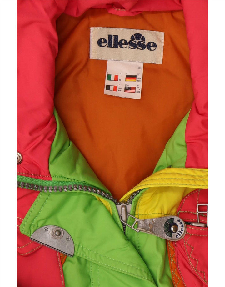 Ellesse Damen-Skioverall in Übergröße, IT 46, groß, grün, Farbblock