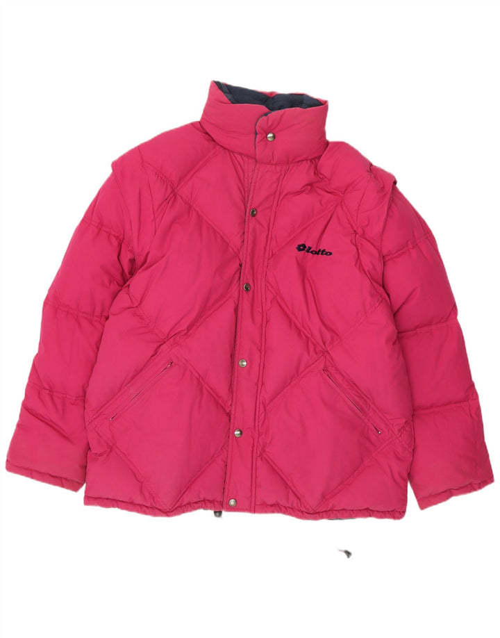 Lotto Herren Reversible Wattierte Jacke UK 36 Small Marineblau Polyester