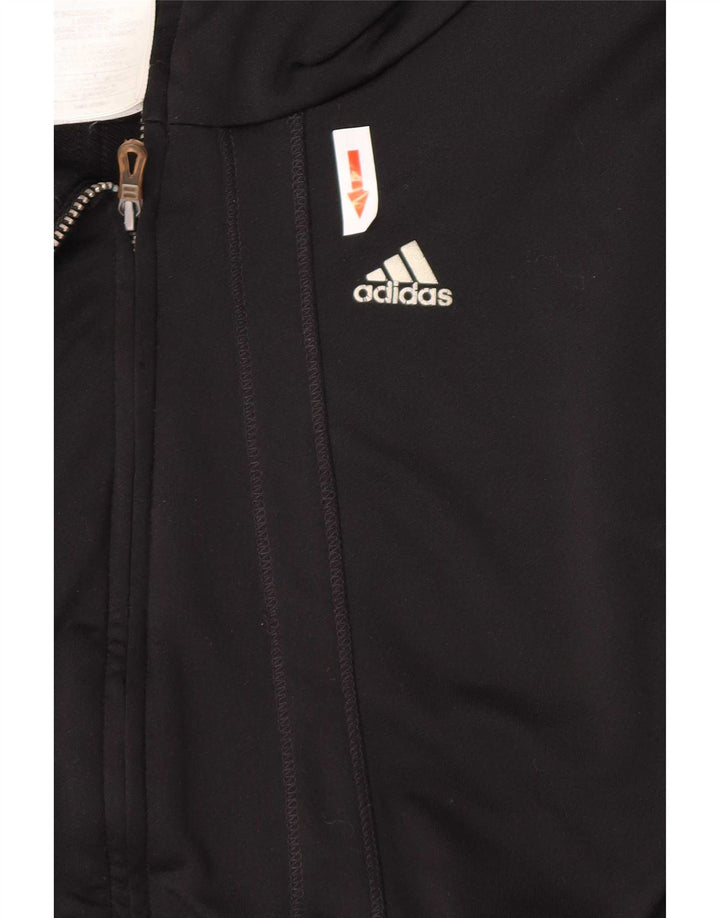Adidas Damen Clima 365 Trainingsanzug Top Jacke UK 14 Medium Schwarz Polyester