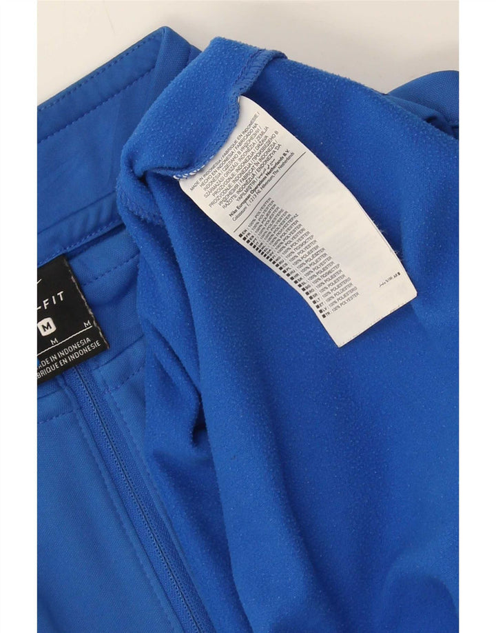 Nike Herren Inter Mailand Sweatshirt mit Reißverschluss am Hals, mittelblaues Polyester