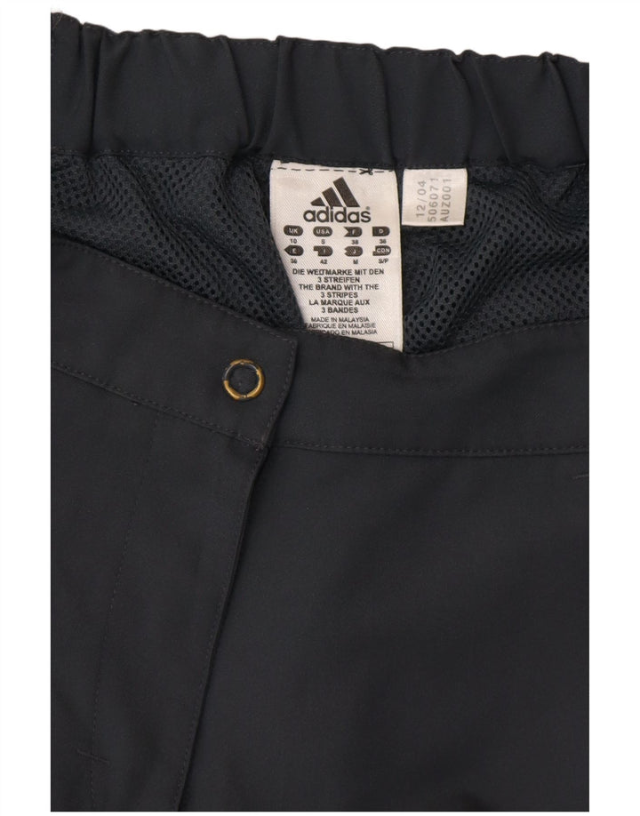 ADIDAS Damen gerade Caprihose UK 10 Small W30 L19 Grau Polyester