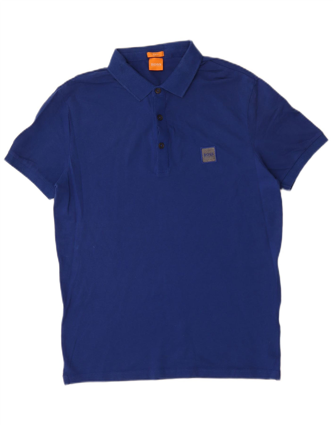 Hugo Boss Herren Slim Fit Poloshirt Mittelblaue Baumwolle
