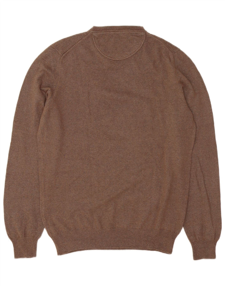 Trussardi Jeans Herren Pullover mit Rundhalsausschnitt Mittelbraun