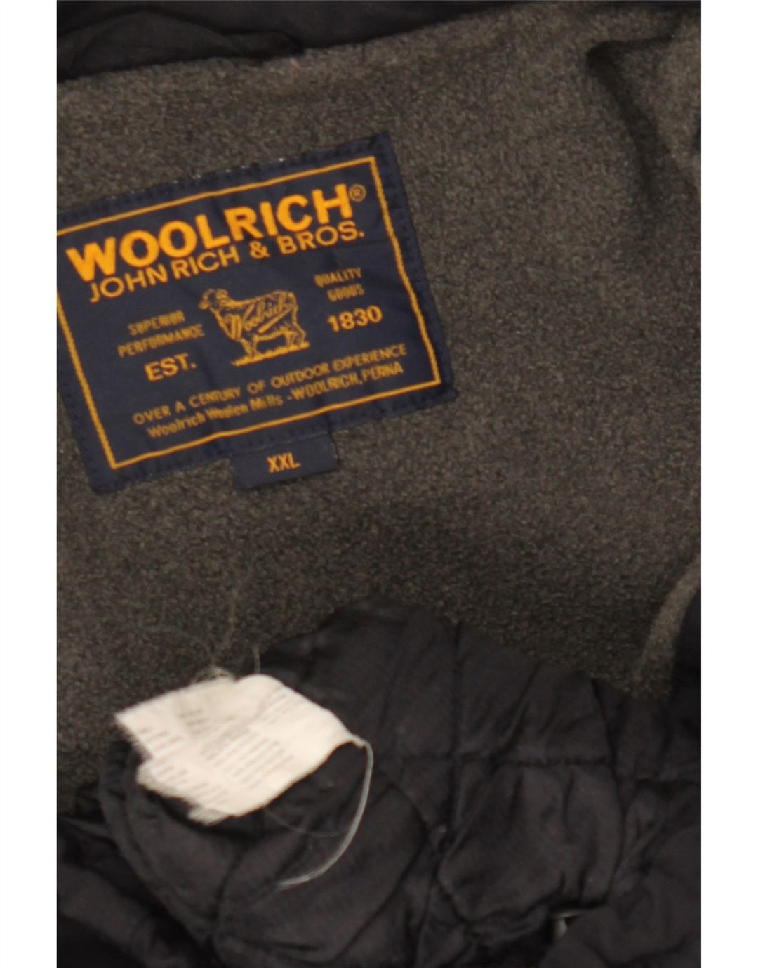 WOOLRICH Mens Hooded Padded Jacket UK 44 2XL Black Nylon