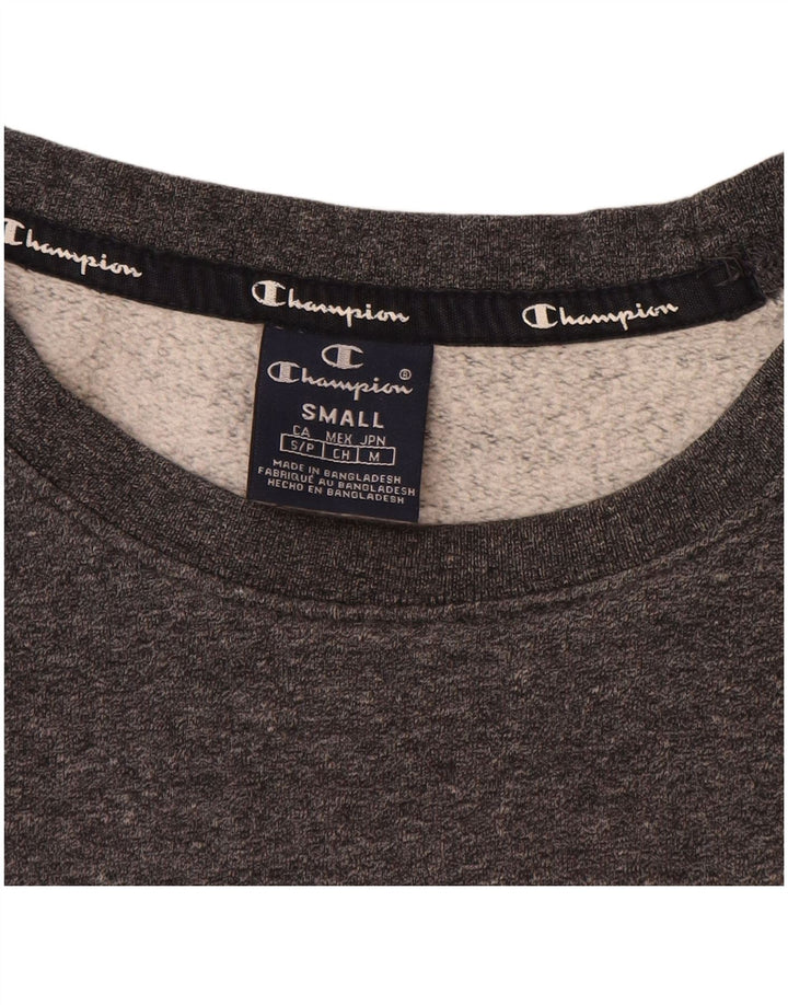 Champion Herren-Sweatshirt-Pullover, klein, grau gefleckte Baumwolle