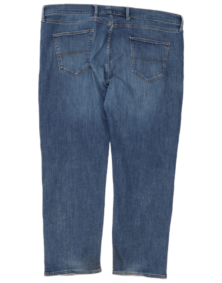 Marks & Spencer Herren Straight Jeans W44 L29 Blaue Baumwolle
