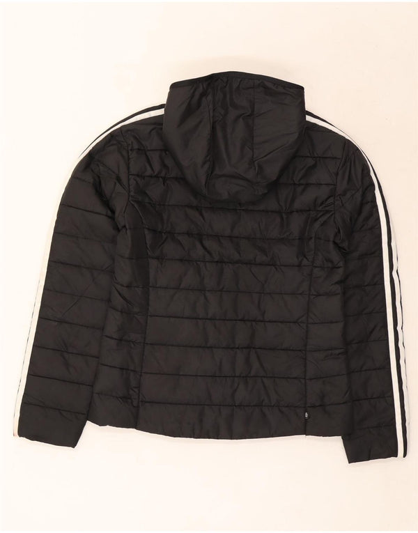 Adidas Damen-Jacke mit Kapuze, gepolstert, UK 8, Größe S, Schwarz, Polyester
