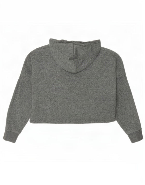 Puma Mädchen-Pullover mit übergroßem Graphic Crop Hoodie, 11–12 Jahre, Grau