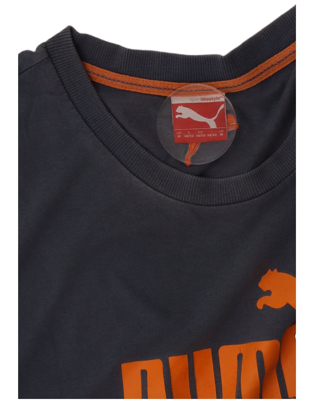 Puma Herren T-Shirt mit Grafik, mittelgroß, Marineblau