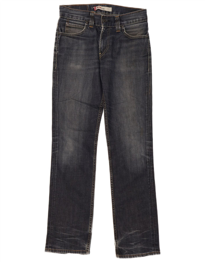 Levi's Damen 511 Slim Jeans W33 L34 Marineblaue Baumwolle
